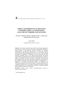 aspect and modality in negative constructions: a