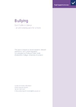 Bullying: don`t suffer in silence