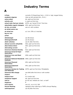 Industry Terms