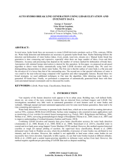 auto hydro break line generation using lidar elevation and