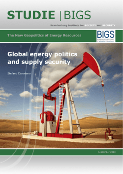 The New Geopolitics of Energy Resources, Global