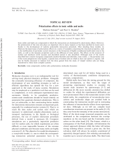Polarization effects in ionic solids and melts