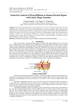 Numerical Analysis of Drug Diffusion in Human