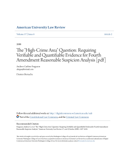 "High-Crime Area" Question - Digital Commons @ American