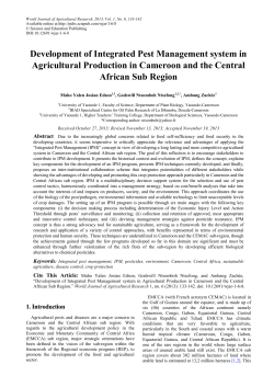 Development of Integrated Pest Management system in Agricultural
