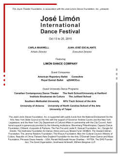 Check out the PROGRAM COPY! - Jos&eacute; Lim&oacute;n Dance Foundation