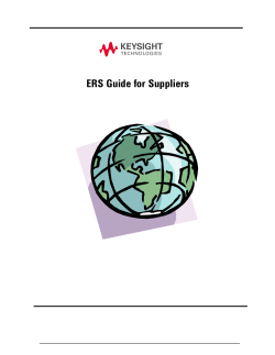 ERS Guide for Suppliers