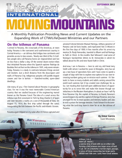 On the Isthmus of Panama - Change The World Ministries