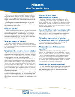 Nitrates - National Ground Water Association
