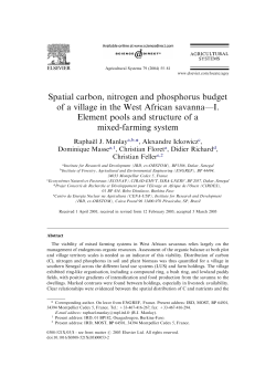 Spatial carbon, nitrogen and phosphorus budget of a village in the