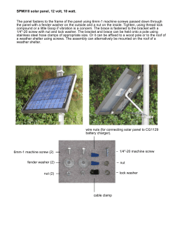 SPM010 solar panel, 12 volt, 10 watt. The panel fastens to the frame
