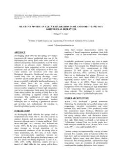 Siliceous Sinter - International Geothermal Association