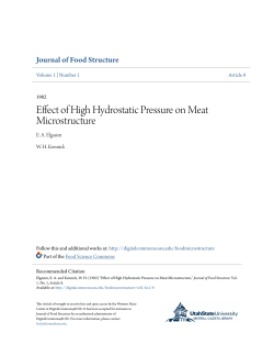 Effect of High Hydrostatic Pressure on Meat Microstructure