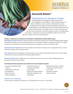 Successful Returns - Memorial Hermann Health Plan