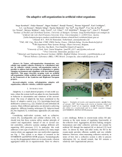 On adaptive self-organization in artificial robot organisms