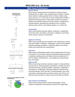 MAP 2-5 Goals Performance