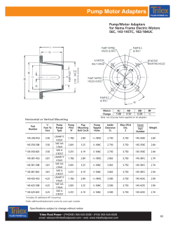 Pump Motor Adapters - Trilex Fluid Power
