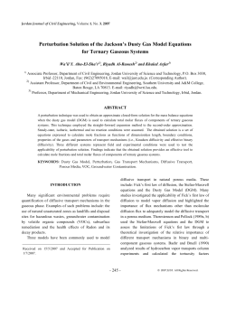 Perturbation Solution of the Jackson`s Dusty Gas Model Equations