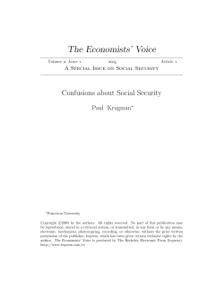 Confusions about Social Security