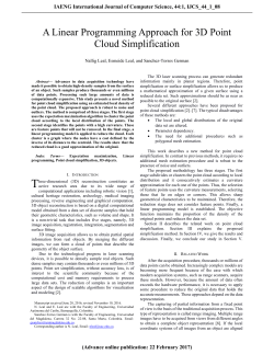 A Linear Programming Approach for 3D Point Cloud Simplification