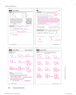 A58 Transition Mathematics