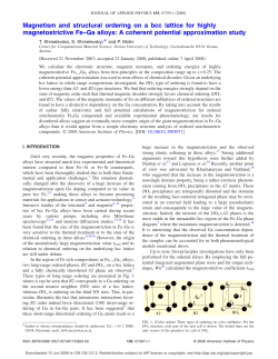 Magnetism and structural ordering on a bcc lattice for highly
