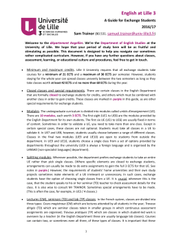 English at Lille 3 - ged