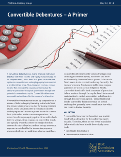 Convertible Debentures &ndash; A Primer