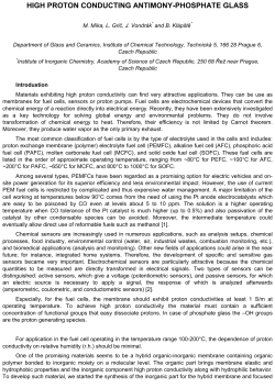 HIGH PROTON CONDUCTING ANTIMONY