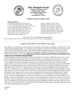 AUGUST 2015 Issue - Department of West Virginia Marine Corps