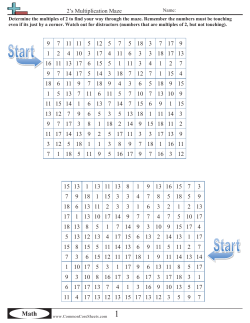 2`s Multiplication Maze