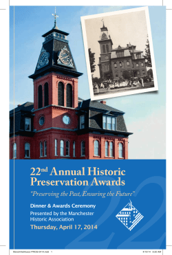 Program Book - Manchester Historic Association