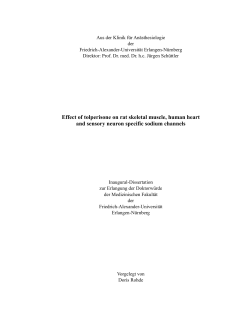 Effect of tolperisone on rat skeletal muscle, human heart