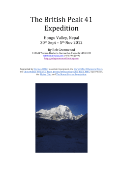 Expedition Report Peak 41 - Chris Walker Memorial Trust