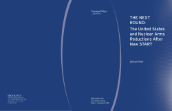 The NexT RouNd: The united States and Nuclear Arms Reductions