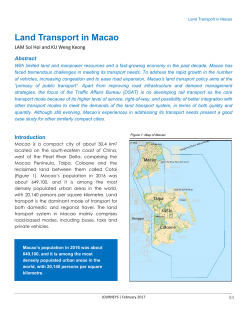Land Transport in Macao - Land Transport Authority