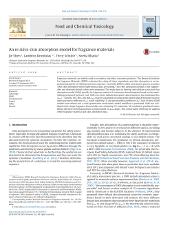 An in silico skin absorption model for fragrance materials