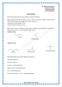 HYDROCARBONS - ZIET Chandigarh