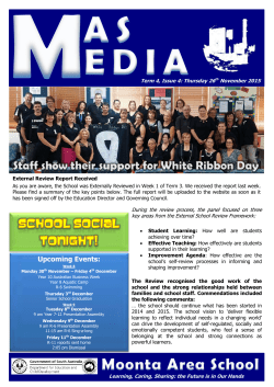 Upcoming Events - Moonta Area School