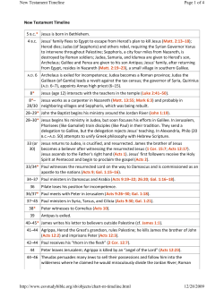 New Testament Timeline