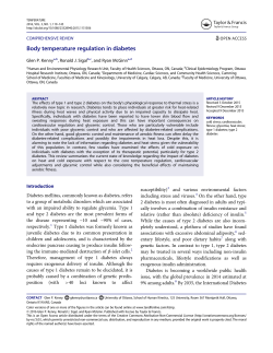 Body temperature regulation in diabetes