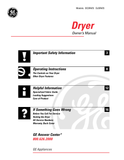 Important Safety Information Operating Instructions Helpful