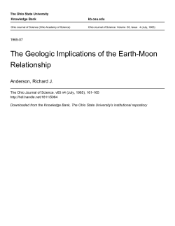The Geologic Implications of the Earth-Moon