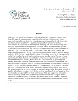The Long Walk to School - Center For Global Development