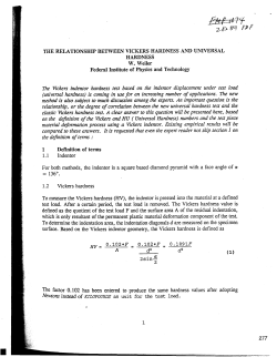 The Relationship between Vickers Hardness and