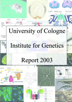 Introduction - Institute for Genetics