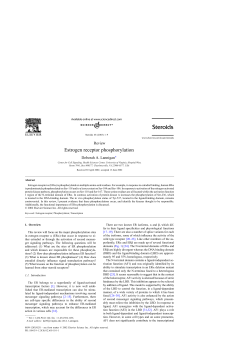 Estrogen receptor phosphorylation