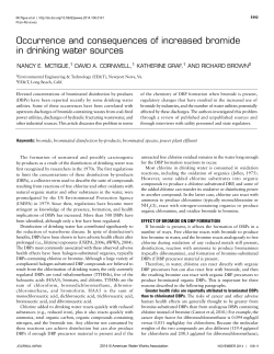 Occurrence and consequences of increased bromide in drinking