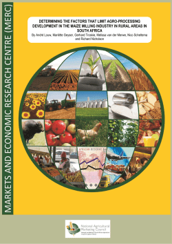 Maize Milling Report - National Agricultural Marketing Council