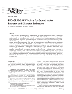 PRO-GRADE: GIS Toolkits for Ground Water Recharge and